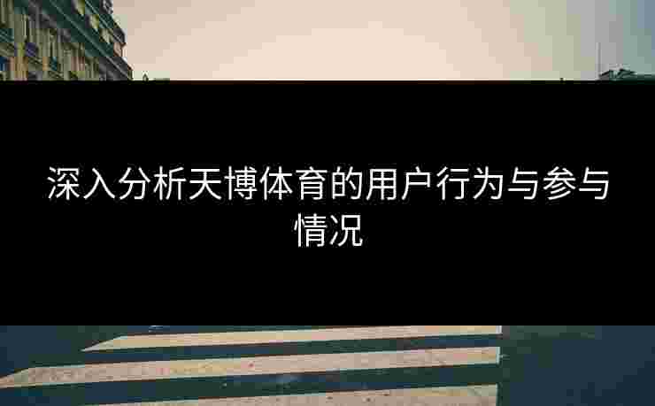 深入分析天博体育的用户行为与参与情况